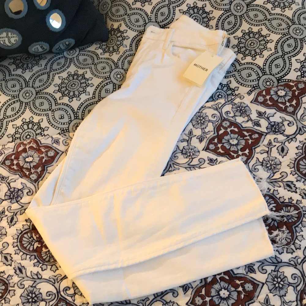 Mother white skinny jeans